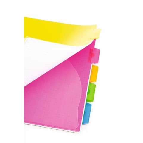 Quaderno spiralato Nikoffice con fori e separatori - 100 ff - 80 g formato A5 - 5 mm - 30NIK106/A5